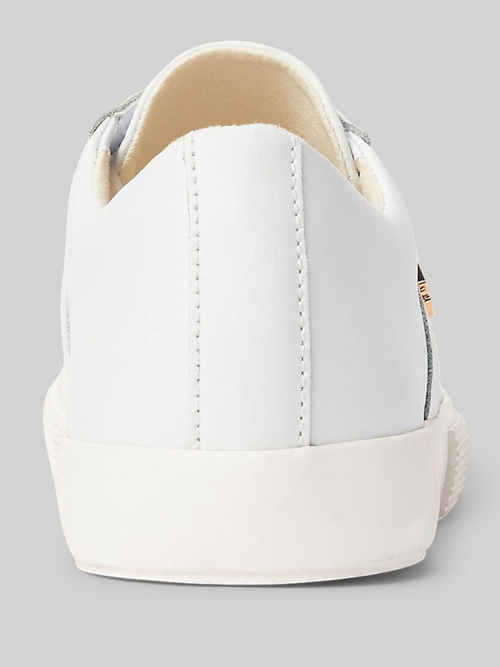 Lauren Ralph Lauren - Lauren Ralph Lauren Women's White Leather Low-Top Sneakers - لورين رالف لورين - حذاء رياضي نسائي أبيض من الجلد برقبة منخفضة