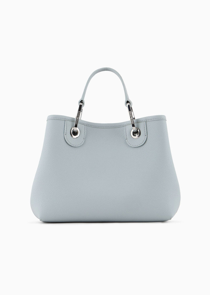 Emporio Armani - Small MyEA shopper bag with deer print in Grey - إمبوريو أرماني - حقيبة تسوق ماي إي إيه صغيرة بطبعة الغزال باللون الرمادي