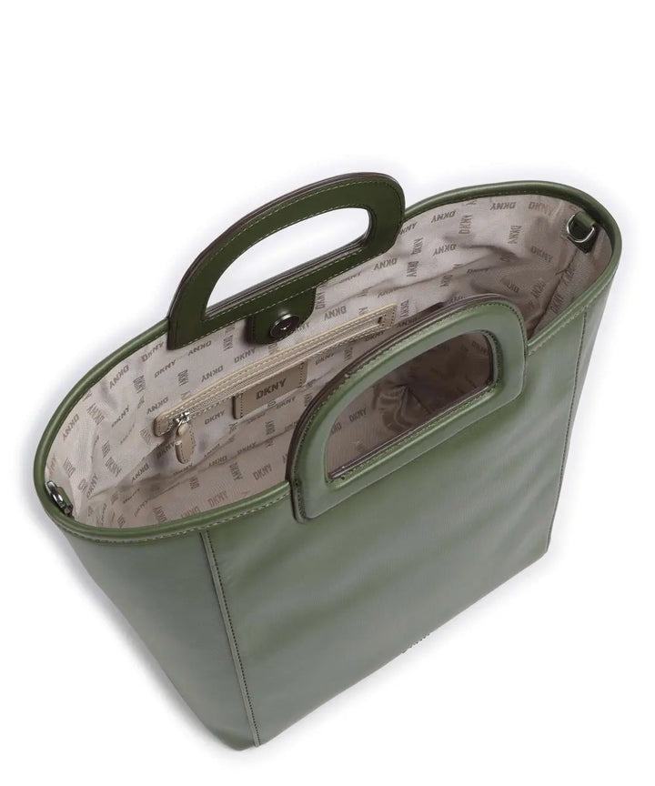 DKNY Drew Handbag Synthetic Dark Green - دي كيه إن واي - حقيبة درو صناعية باللون الأخضر الداكن