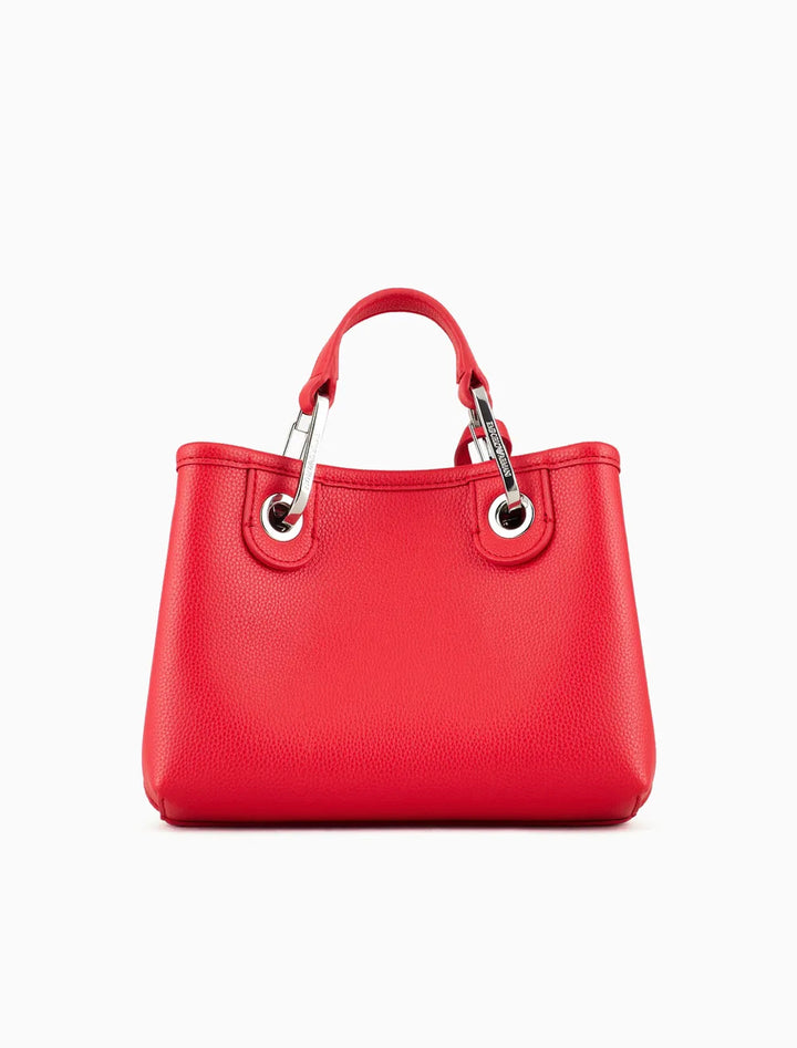 Emporio Armani Small MyEA shopper red bag with deer print - إمبوريو أرماني حقيبة تسوق MyEA صغيرة حمراء بطبعة الغزال