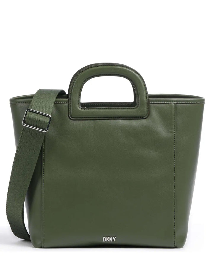 DKNY Drew Handbag Synthetic Dark Green - دي كيه إن واي - حقيبة درو صناعية باللون الأخضر الداكن