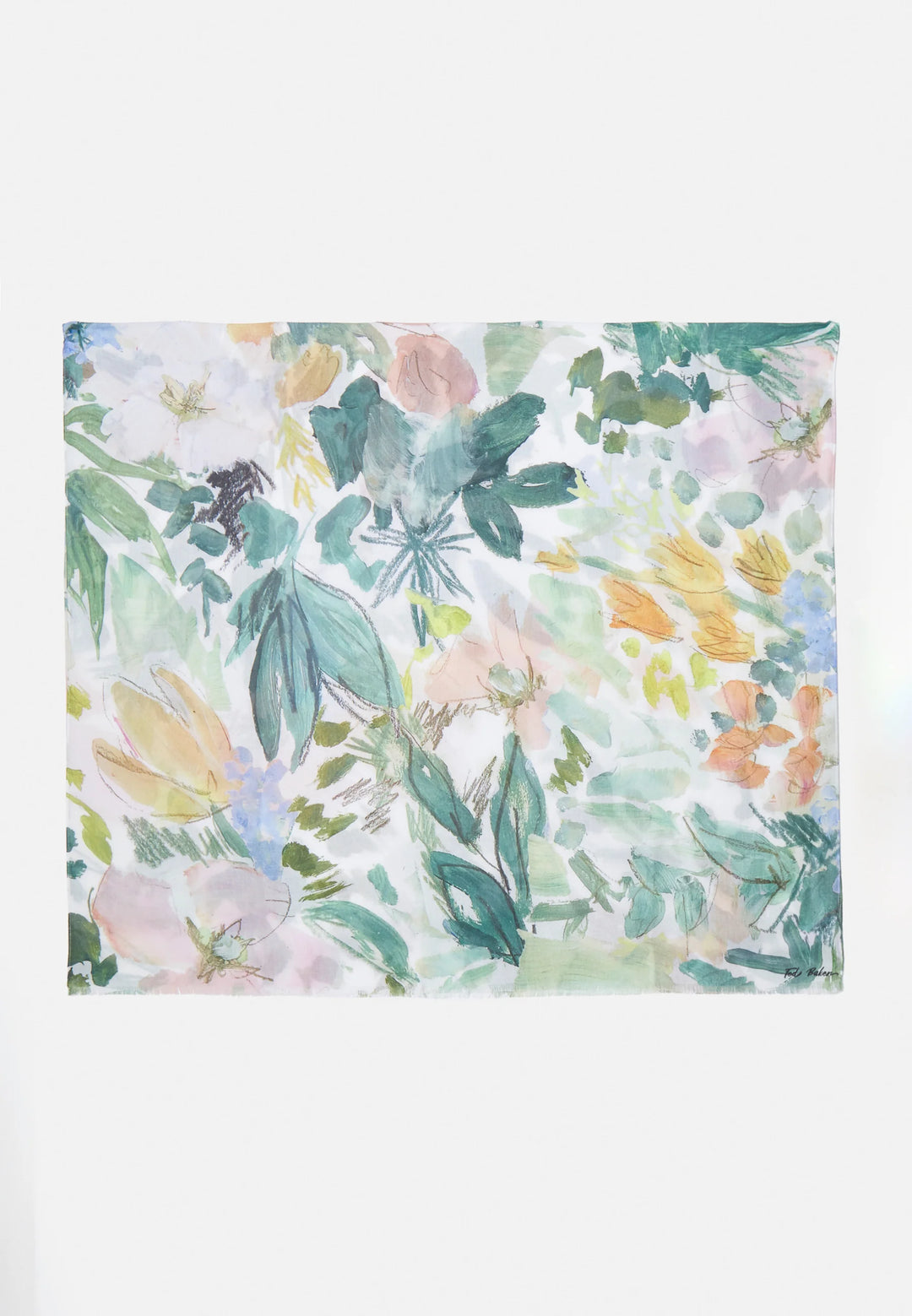 Ted Baker - Painterly Floral Print Scarf - تيد بيكر - وشاح بطبعة زهور فنية