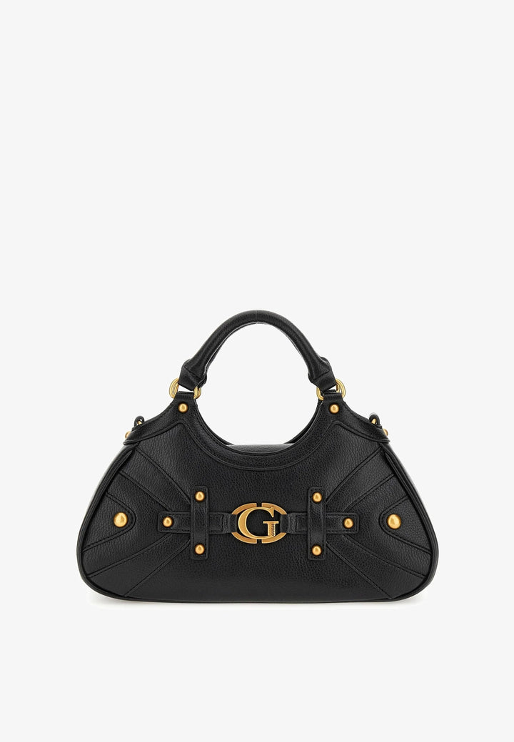 Guess - Guess Black G Logo Studded Hobo Bag - جيس - حقيبة هوبو سوداء مرصعة بشعار G من جيس