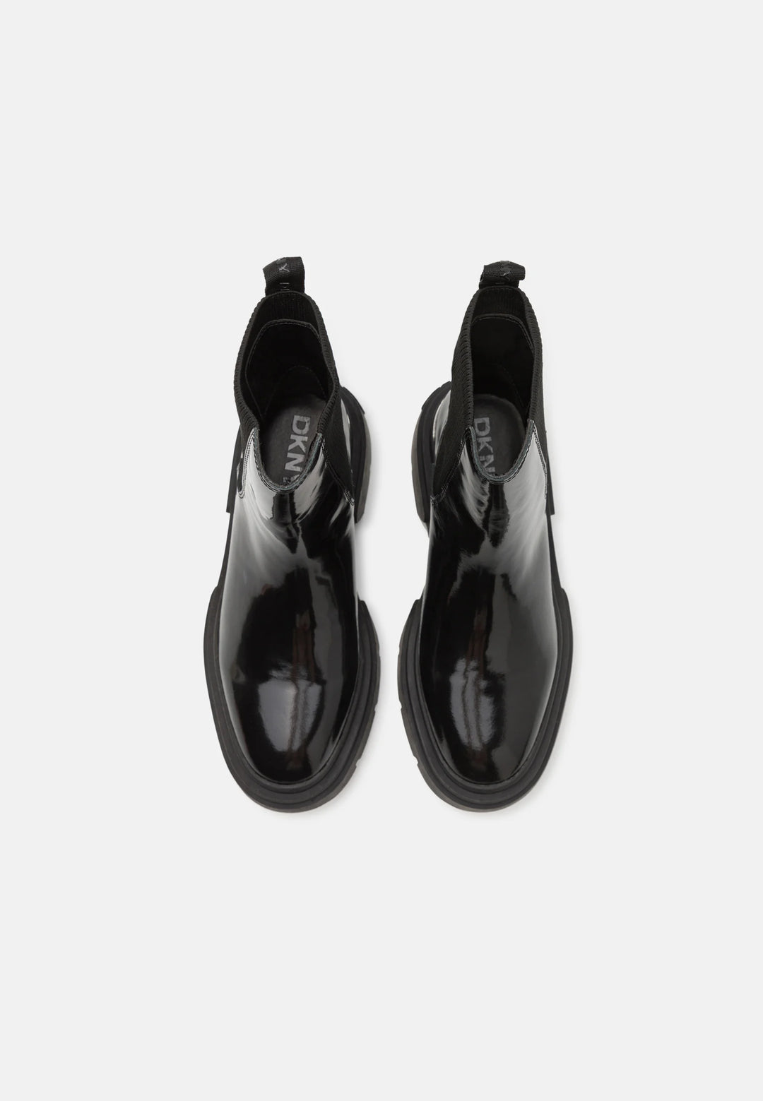 DKNY - THANA Platform Chelsea Boot | Platform Ankle Boots - Black | دي كيه إن واي - حذاء تشيلسي "ثانا" بكعب عالٍ باللون الأسود