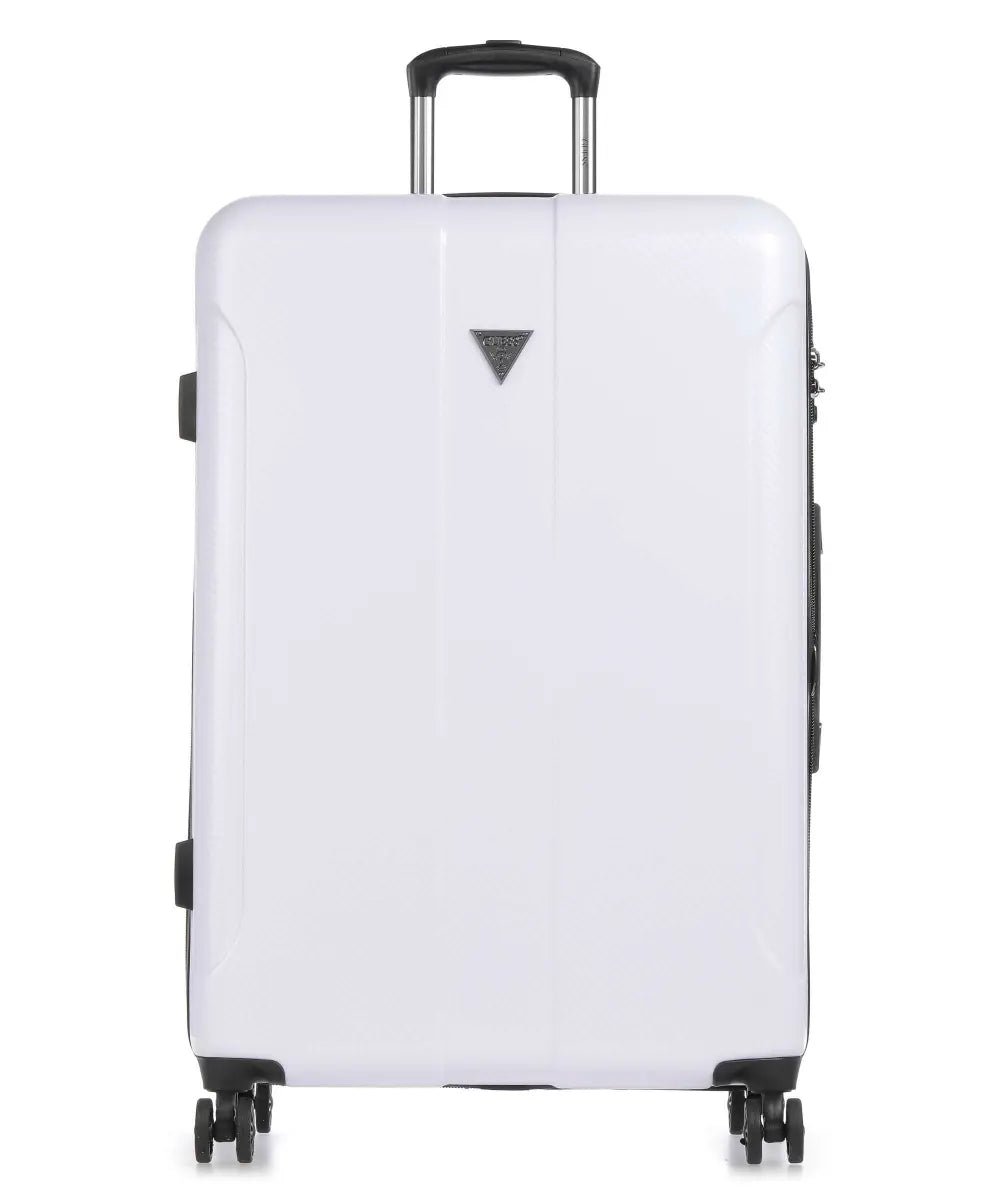 Guess - White Luggage LUSTRE2 8-WHEEL 18 - جيس - حقيبة سفر بيضاء جاس LUSTRE2 بعجلات 8 بوصات 18