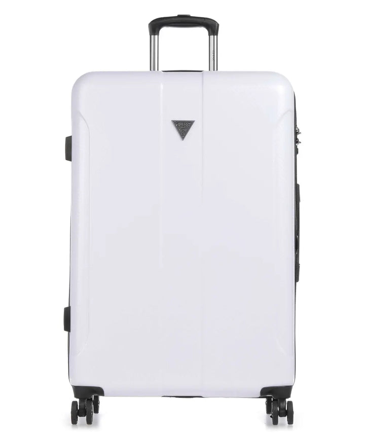 Guess - White Luggage LUSTRE2 8-WHEEL 18 - جيس - حقيبة سفر بيضاء جاس LUSTRE2 بعجلات 8 بوصات 18