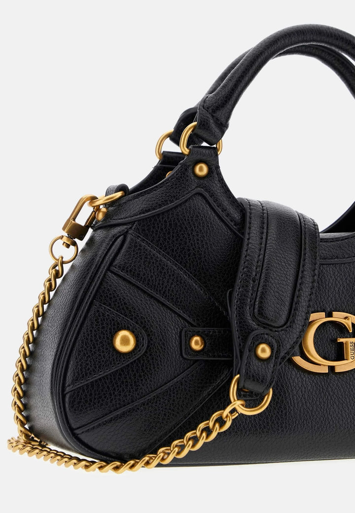 Guess - Guess Black G Logo Studded Hobo Bag - جيس - حقيبة هوبو سوداء مرصعة بشعار G من جيس