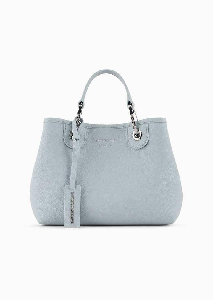Emporio Armani - Small MyEA shopper bag with deer print in Grey - إمبوريو أرماني - حقيبة تسوق ماي إي إيه صغيرة بطبعة الغزال باللون الرمادي
