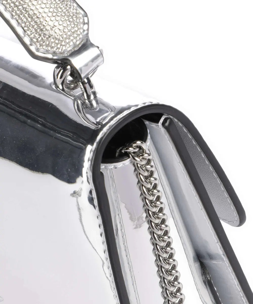 PINKO - Pinko Love Bag One Top Handle Metallic Silver - بينكو - حقيبة بينكو لوف وان بمقبض علوي فضي ميتاليك