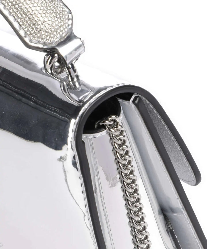 PINKO - Pinko Love Bag One Top Handle Metallic Silver - بينكو - حقيبة بينكو لوف وان بمقبض علوي فضي ميتاليك