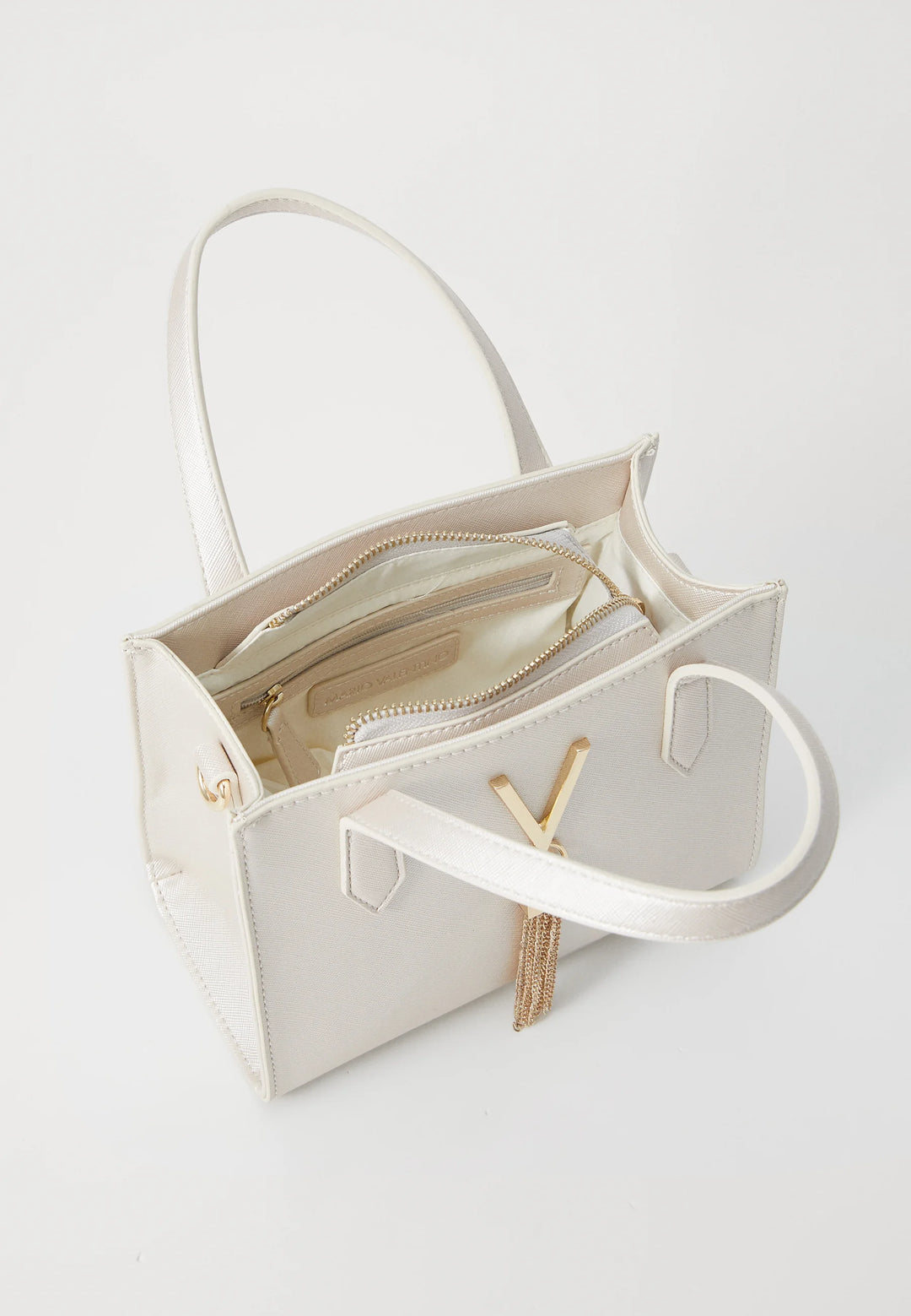 Valentino - Valentino VLogo Signature Mini Tote Bag with Tassel Charm - فالنتينو غارافاني - حقيبة توت صغيرة بتوقيع VLogo من فالنتينو مع حلية شرابة