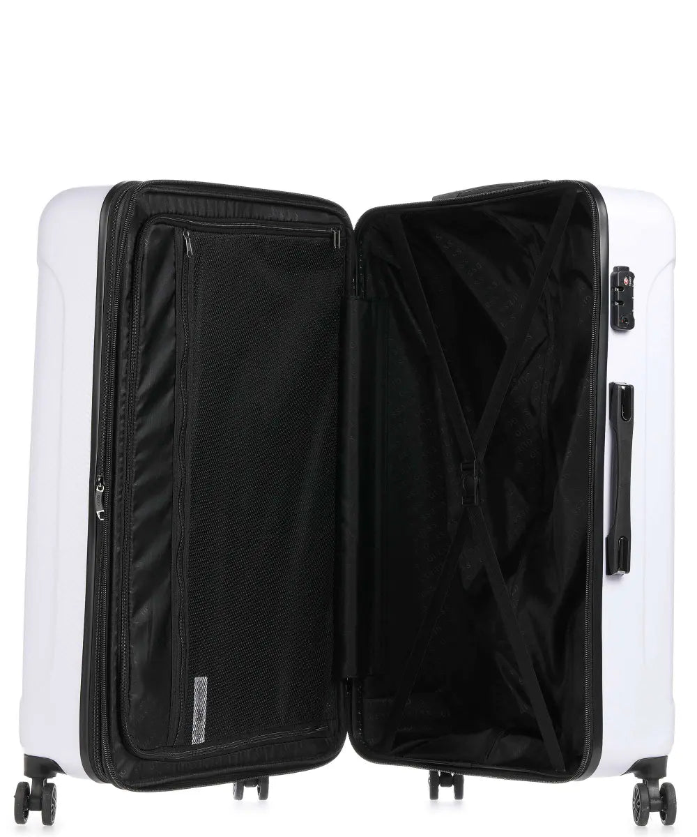 Guess - White Luggage LUSTRE2 8-WHEEL 18 - جيس - حقيبة سفر بيضاء جاس LUSTRE2 بعجلات 8 بوصات 18
