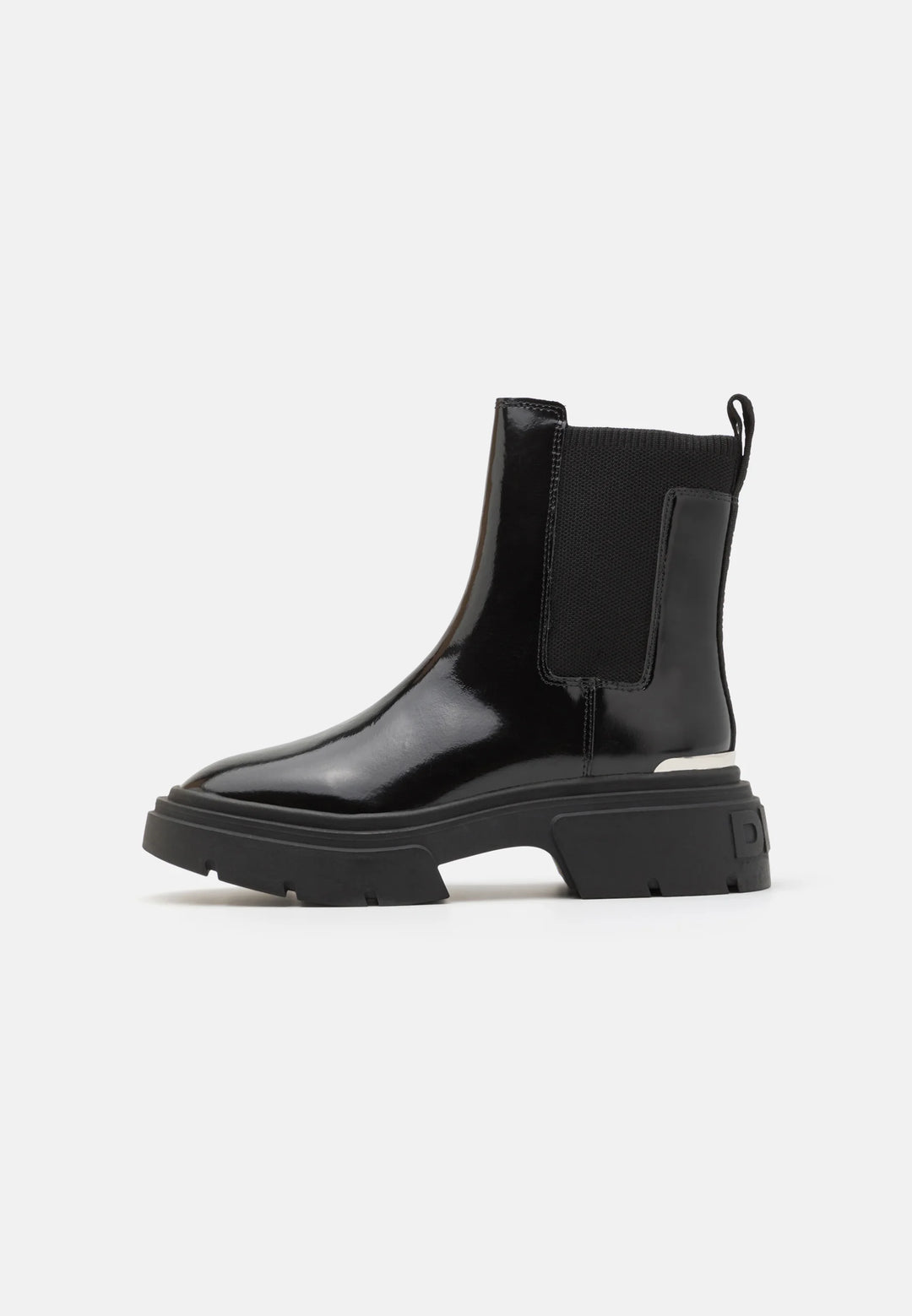 DKNY - THANA Platform Chelsea Boot | Platform Ankle Boots - Black | دي كيه إن واي - حذاء تشيلسي "ثانا" بكعب عالٍ باللون الأسود
