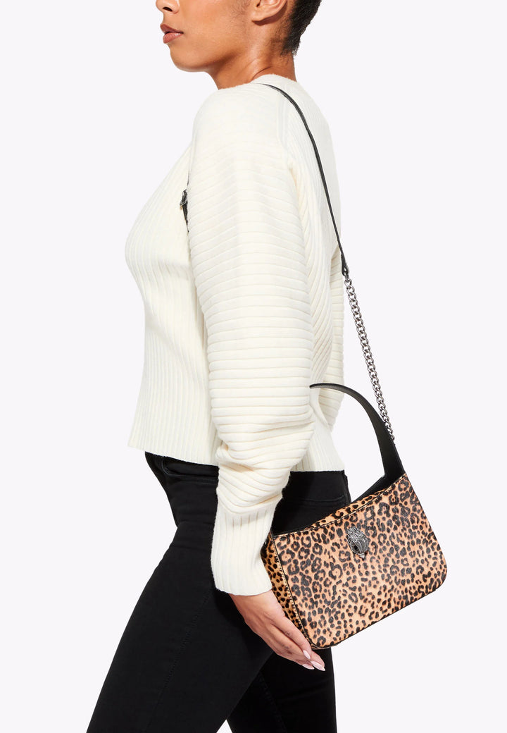 Kurt Geiger Handbags - BOND Shoulder Bag Leopard Printed Shoulder Purse - كيرت غايغر - حقيبة كتف بوند بنقشة الفهد