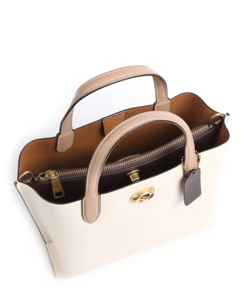 Coach - Coach Pebbled Leather Carryall Bag with Signature Turnlock - كوتش - حقيبة كوتش الكبيرة من الجلد المحبب بقفل توقيع مميز