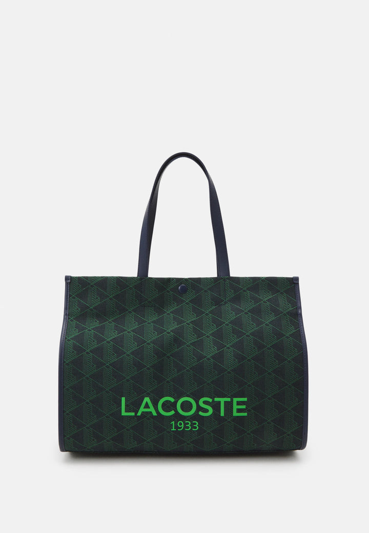 Lacoste - HERITAGE JACQUARD - Tote bag Monaco green / marine- لاكوست - حقيبة يد كبيرة (Tote) لاكوست هيريتيج جاكار باللون مونو بحري/أخضر