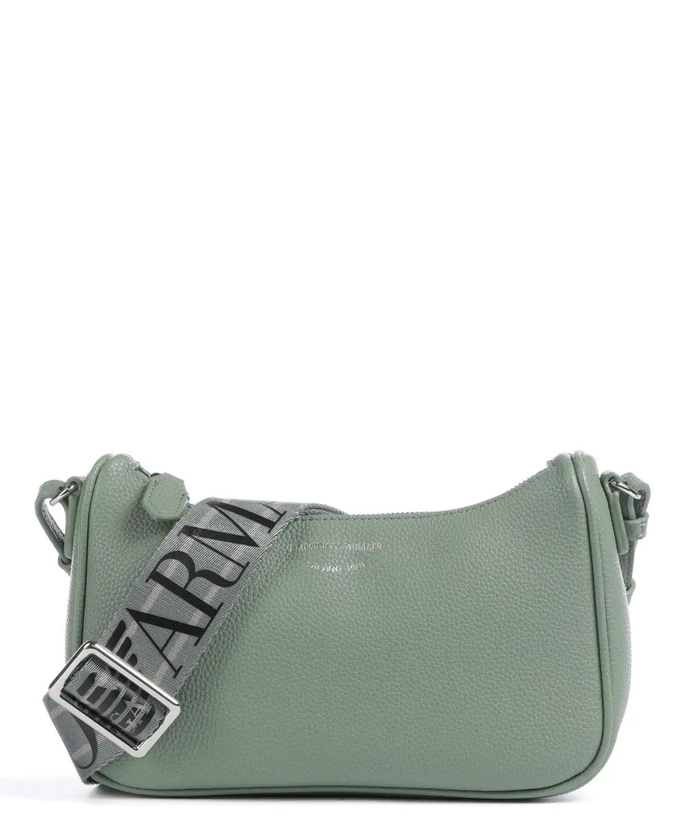 Emporio Armani - Lilly Sage Urban Chic Pebbled Baguette Bag - إمبوريو أرماني -حقيبة باغيت ليلي ساج أوربان شيك بجلد محبب