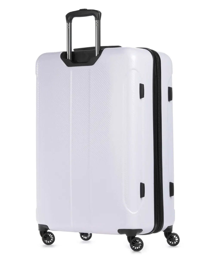 Guess - White Luggage LUSTRE2 8-WHEEL 18 - جيس - حقيبة سفر بيضاء جاس LUSTRE2 بعجلات 8 بوصات 18