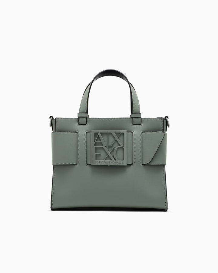 Armani Exchange - Armani Exchange Top Handle Tote Bag - أرماني إكستشينج - حقيبة توت بمقبض علوي من أرماني إكستشينج