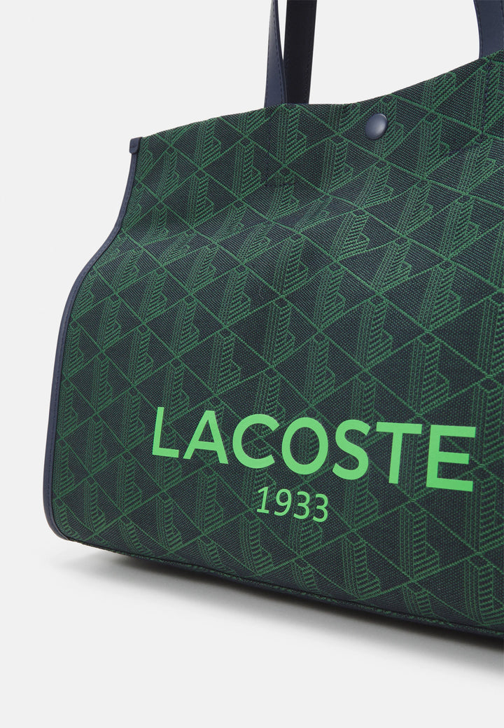 Lacoste - HERITAGE JACQUARD - Tote bag Monaco green / marine- لاكوست - حقيبة يد كبيرة (Tote) لاكوست هيريتيج جاكار باللون مونو بحري/أخضر