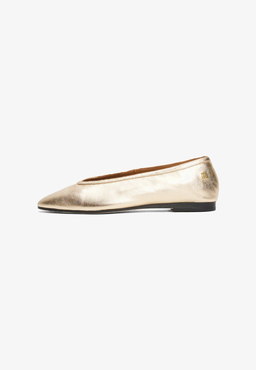 Tommy Hilfiger Ballerinas Soft Metal Lthr Ballerina No Bow - تومي هيلفيغر - باليرينا من الجلد المعدني الناعم بدون فيونكة