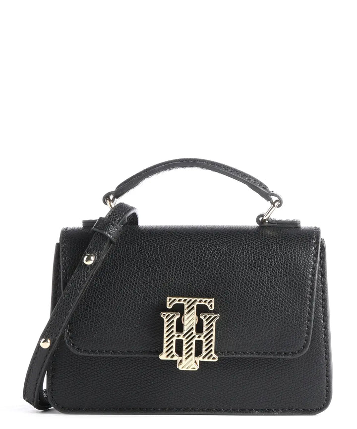 Tommy Hilfiger - Monogram Mini Cross Body Bag, Black - حقيبة كروس صغيرة "مونوجرام" من تومي هيلفيغر، أسود