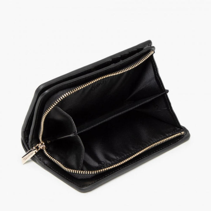 Calvin Klein - Calvin Klein Re-Lock Billfold French Wallet - Ck Black - كالفن كلاين - محفظة بيلفولد فرنسية ري-لوك - أسود سي كيه