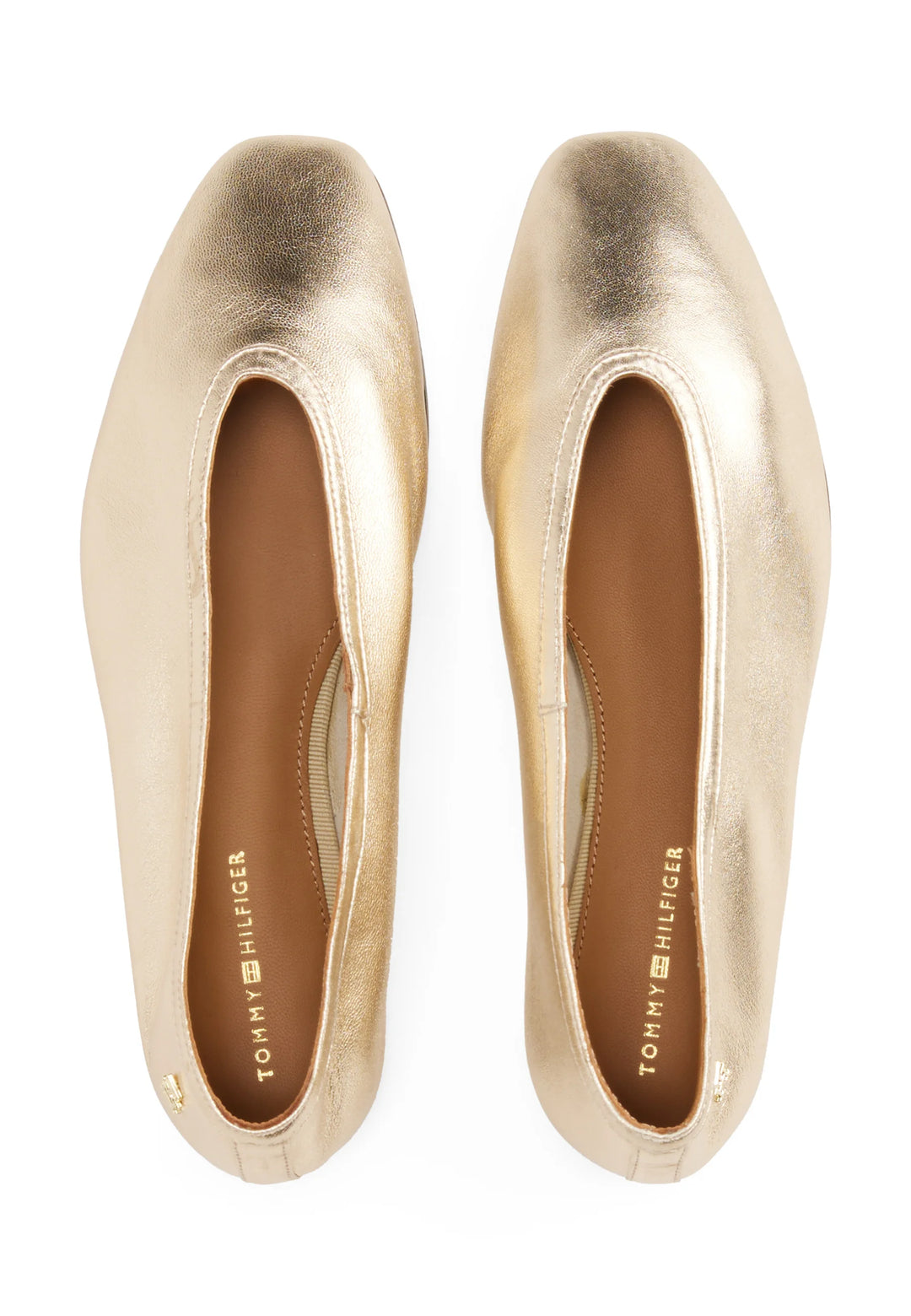 Tommy Hilfiger Ballerinas Soft Metal Lthr Ballerina No Bow - تومي هيلفيغر - باليرينا من الجلد المعدني الناعم بدون فيونكة