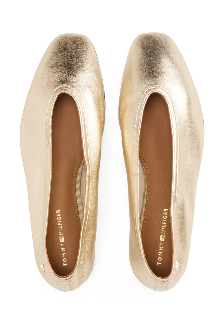 Tommy Hilfiger Ballerinas Soft Metal Lthr Ballerina No Bow - تومي هيلفيغر - باليرينا من الجلد المعدني الناعم بدون فيونكة