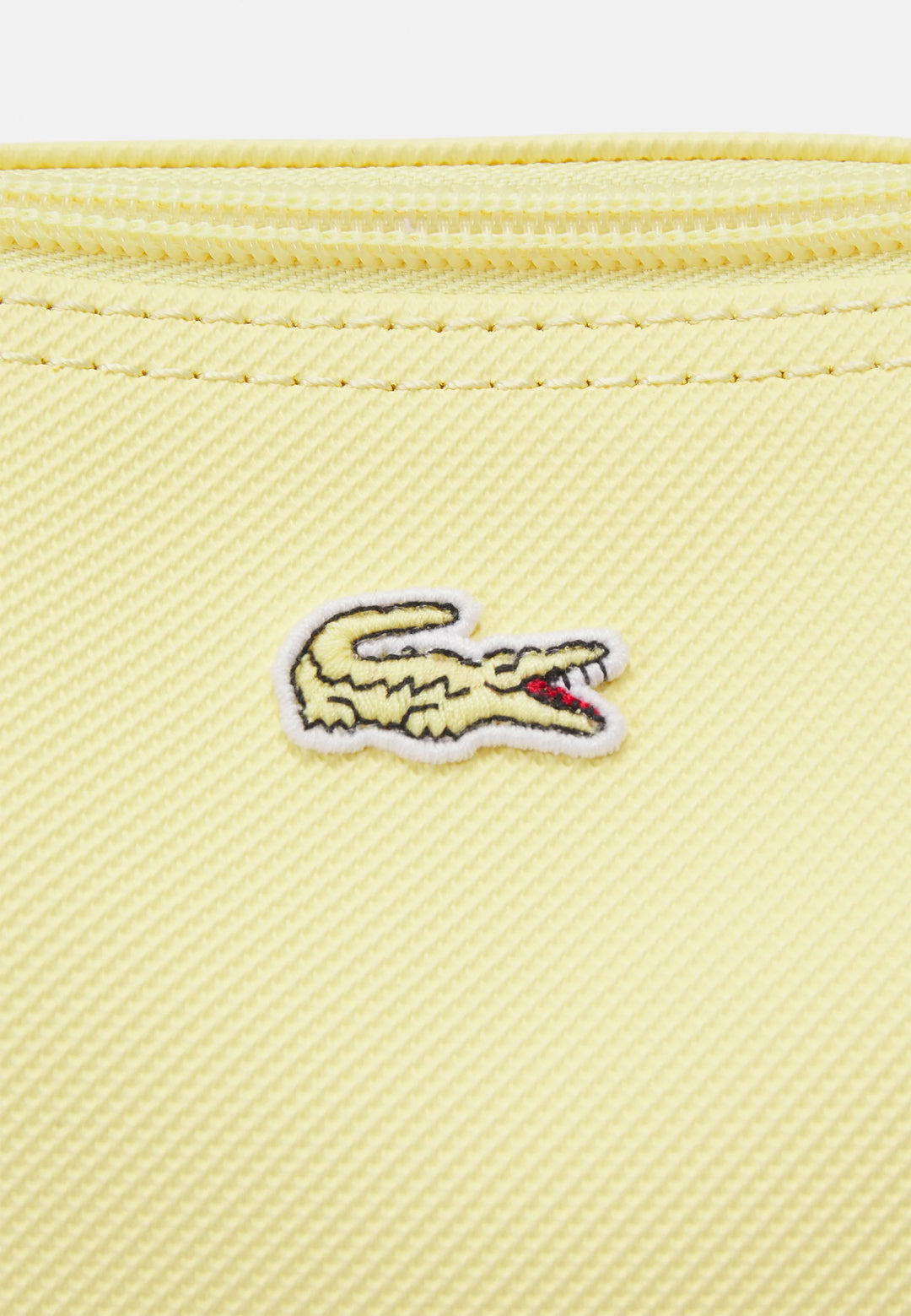 Lacoste - Lacoste Women's L.12.12 Concept Pale Yellow Zip Tote Bag - لاكوست - حقيبة لاكوست النسائية L.12.12 كونسبت توت بسحاب أصفر باهت
