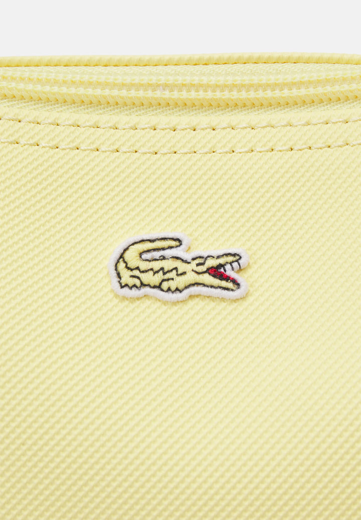 Lacoste - Lacoste Women's L.12.12 Concept Pale Yellow Zip Tote Bag - لاكوست - حقيبة لاكوست النسائية L.12.12 كونسبت توت بسحاب أصفر باهت
