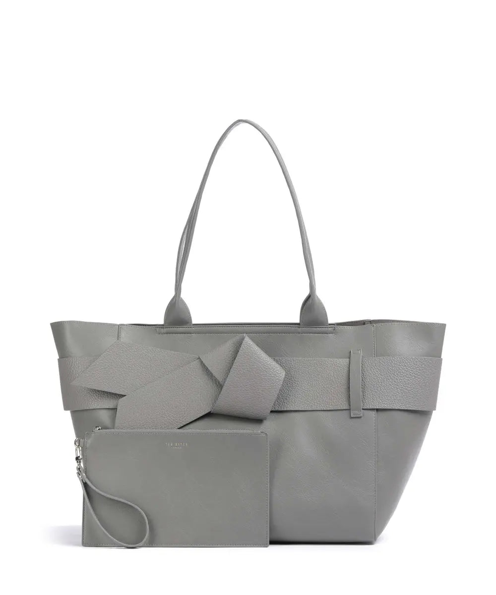 Ted Baker - Knot Bow Detail Large Tote Bag with Detachable Pouch - تيد بيكر - حقيبة يد كبيرة بتفاصيل عقدة وفيونكة مع حقيبة صغيرة قابلة للفصل