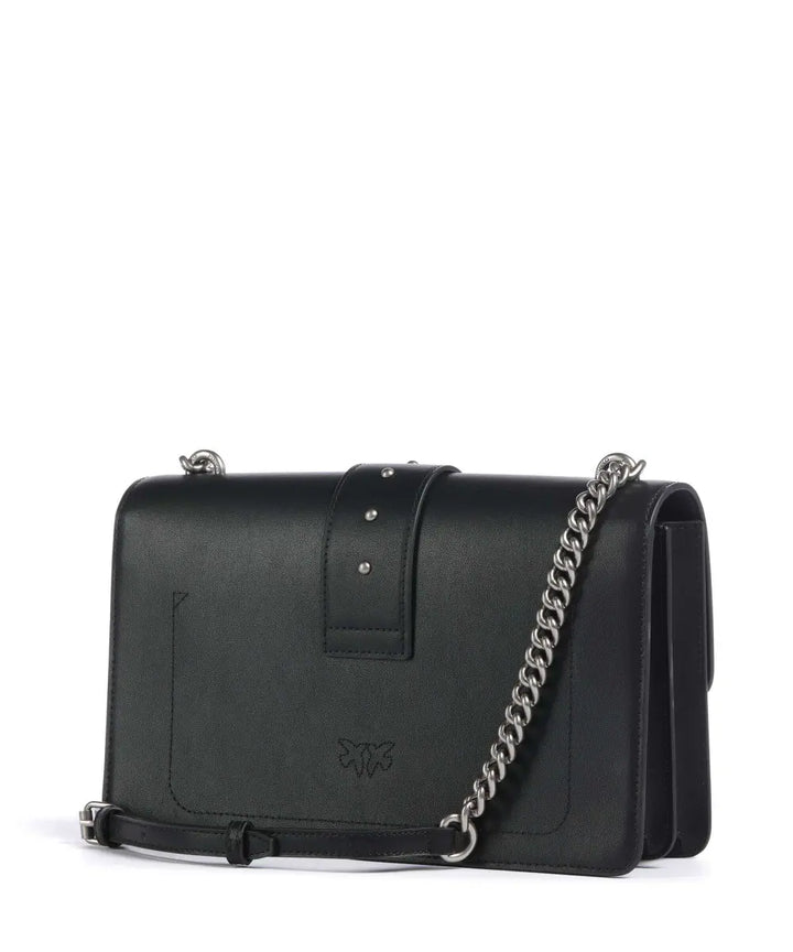 PINKO - Classic Love Bag Icon Simply in Black Leather - بينكو - حقيبة كلاسيك لوف آيكون سيمبلي من الجلد الأسود