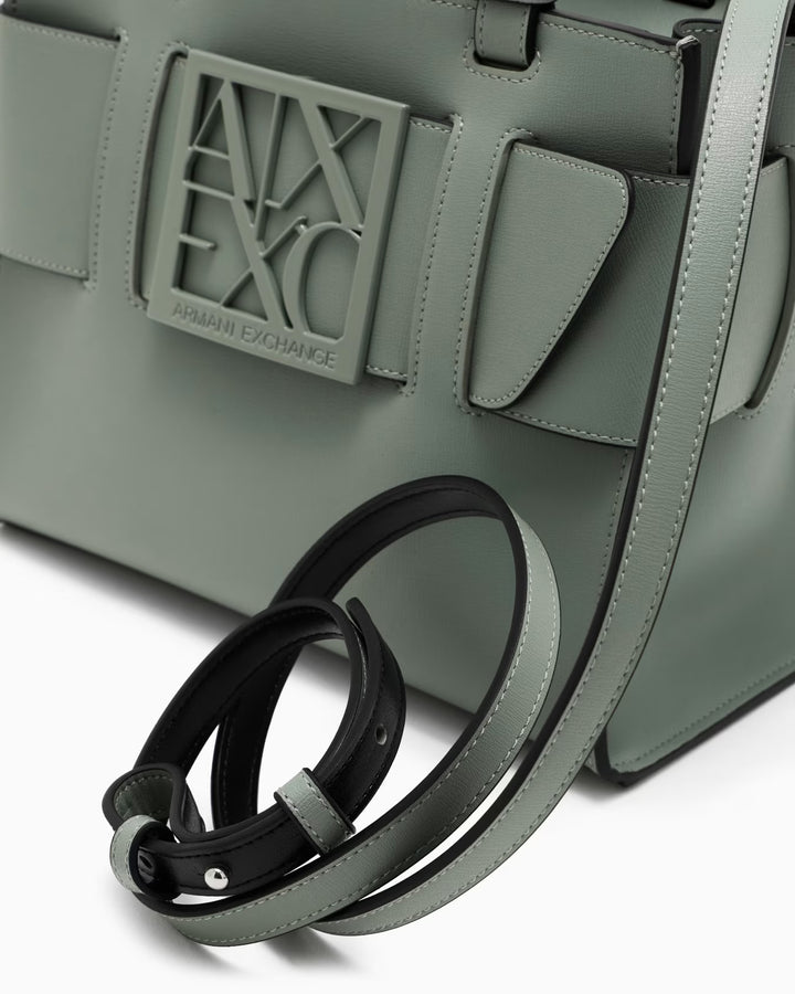 Armani Exchange - Armani Exchange Top Handle Tote Bag - أرماني إكستشينج - حقيبة توت بمقبض علوي من أرماني إكستشينج