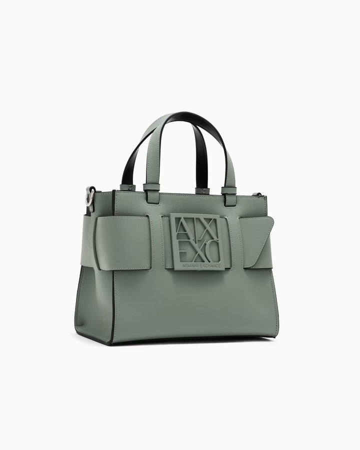 Armani Exchange - Armani Exchange Top Handle Tote Bag - أرماني إكستشينج - حقيبة توت بمقبض علوي من أرماني إكستشينج
