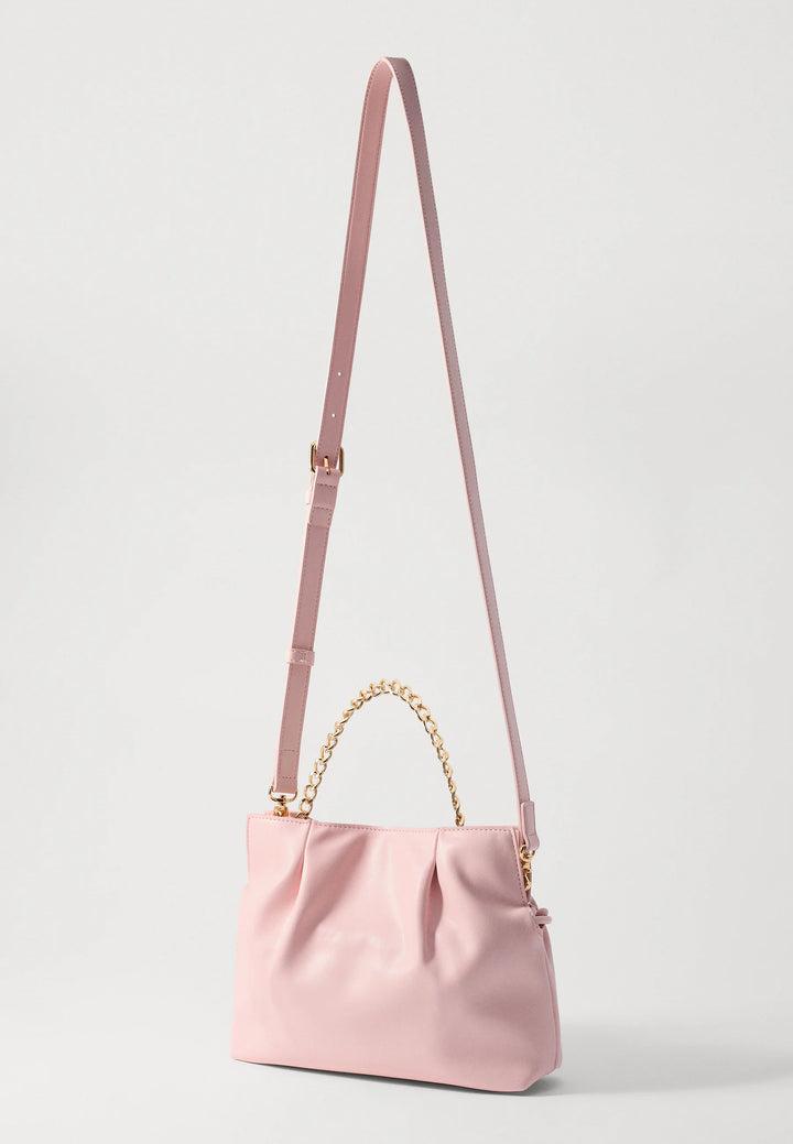 Love Moschino Hearts Shoulder Bag | Pink - لوف موسكينو - حقيبة كتف مزينة بقلوب باللون الوردي