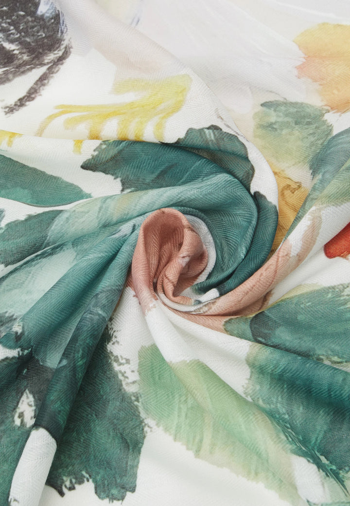 Ted Baker - Painterly Floral Print Scarf - تيد بيكر - وشاح بطبعة زهور فنية