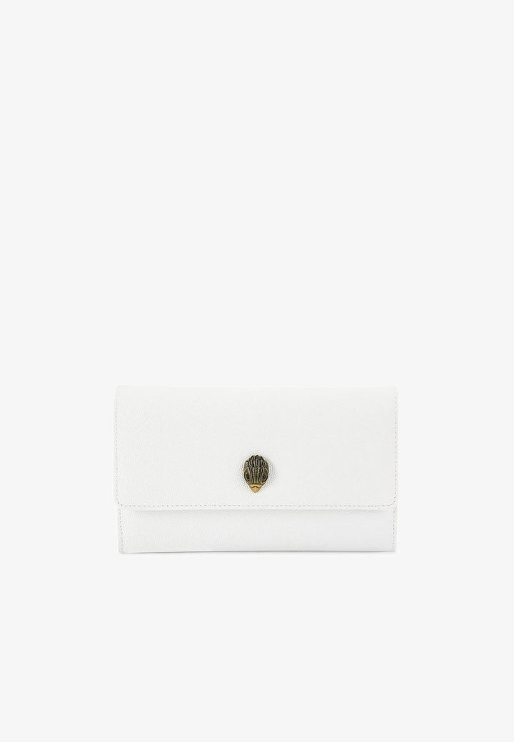 Kurt Geiger London Chain-Strap Embellished Bag | White - كيرت غايغر لندن - حقيبة مزينة بحزام سلسلة باللون الأبيض