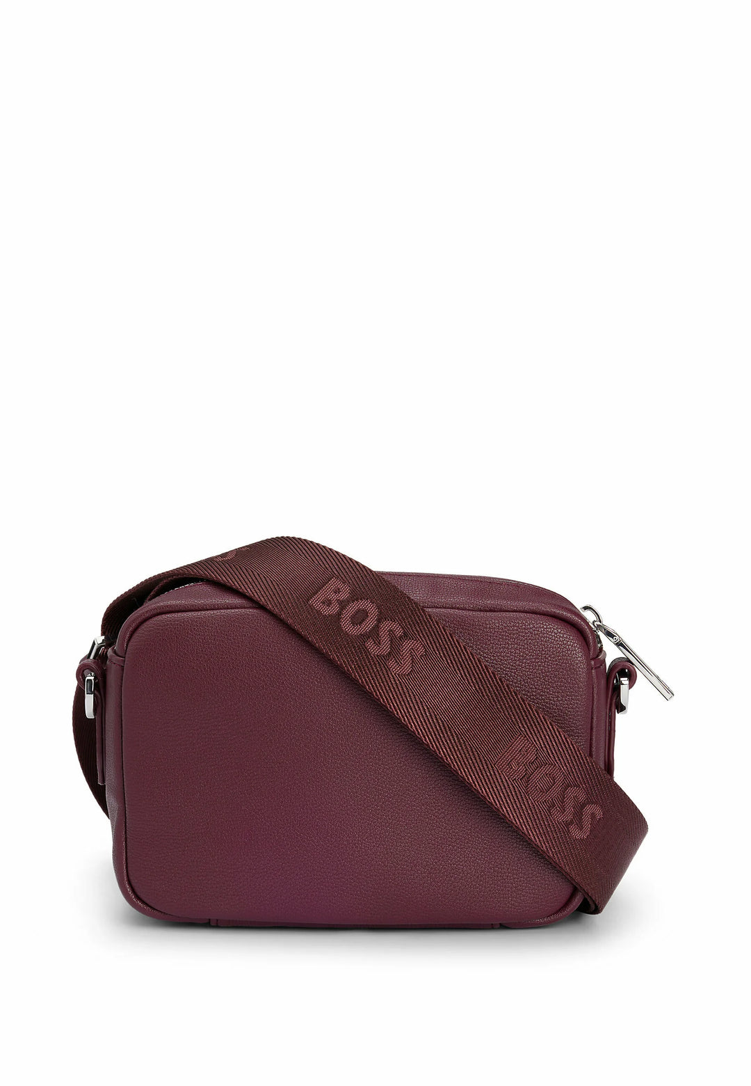 BOSS - BOSS Addison Crossbody Bag with Detachable Coin Purse in Burgundy - بوس - حقيبة كروس بودي أديسون من بوس مع محفظة عملات قابلة للفصل باللون العنابي