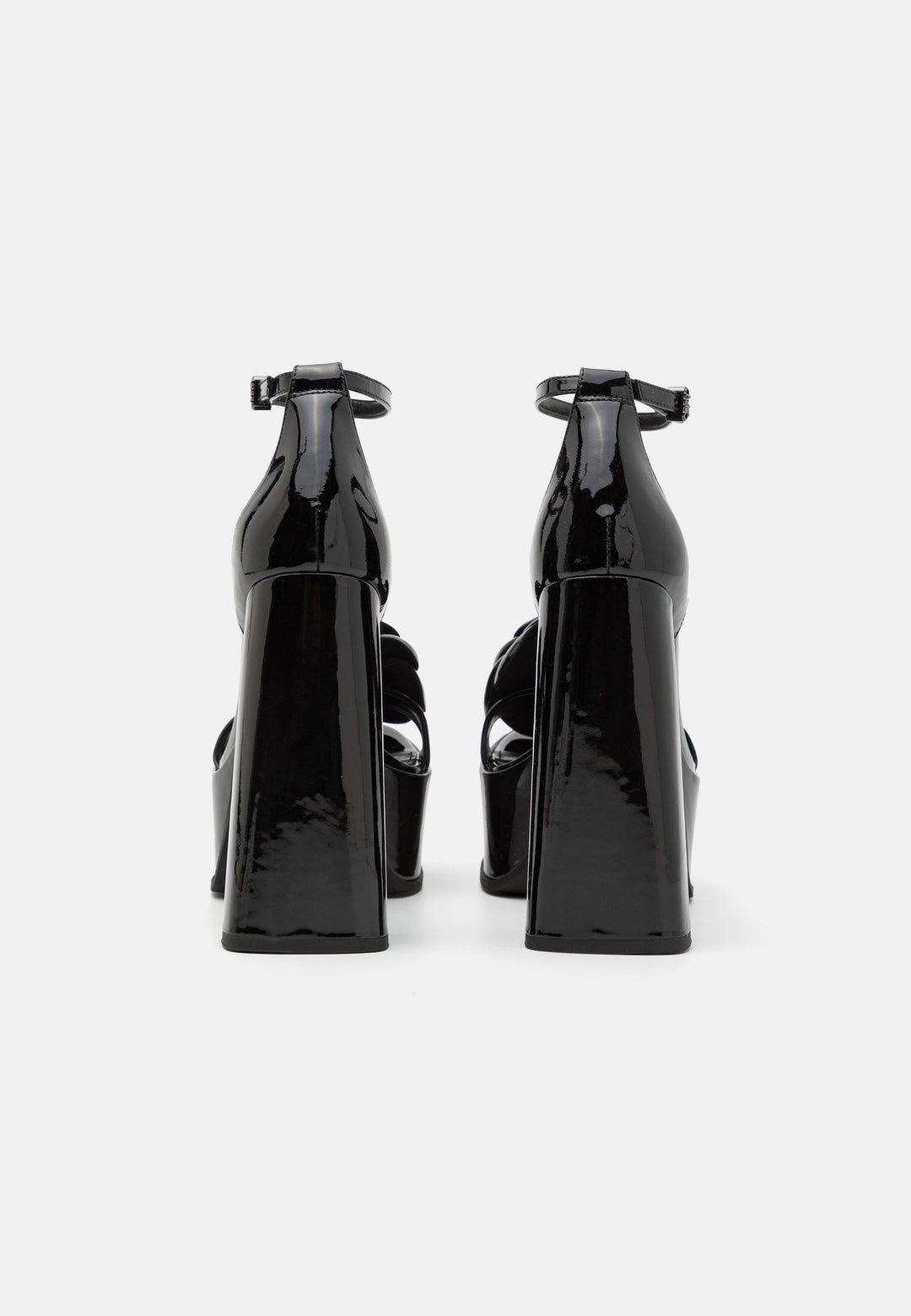 Michael Kors - Rosa Patent Leather Platform Block Heel Sandal - مايكل كورس - صندل روزا بكعب سميك ومنصة من الجلد اللامع