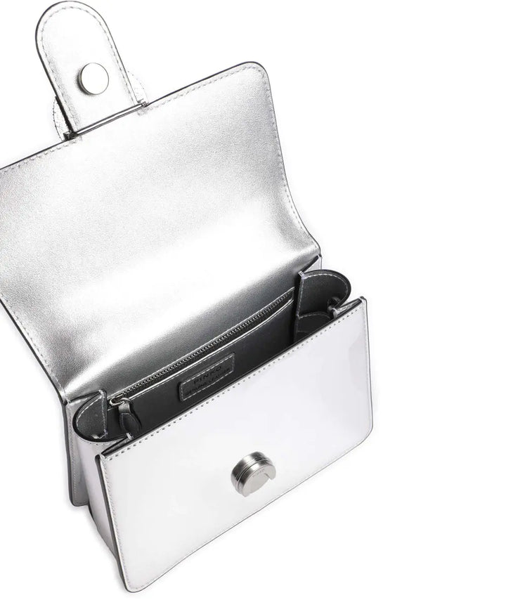 PINKO - Pinko Love Bag One Top Handle Metallic Silver - بينكو - حقيبة بينكو لوف وان بمقبض علوي فضي ميتاليك