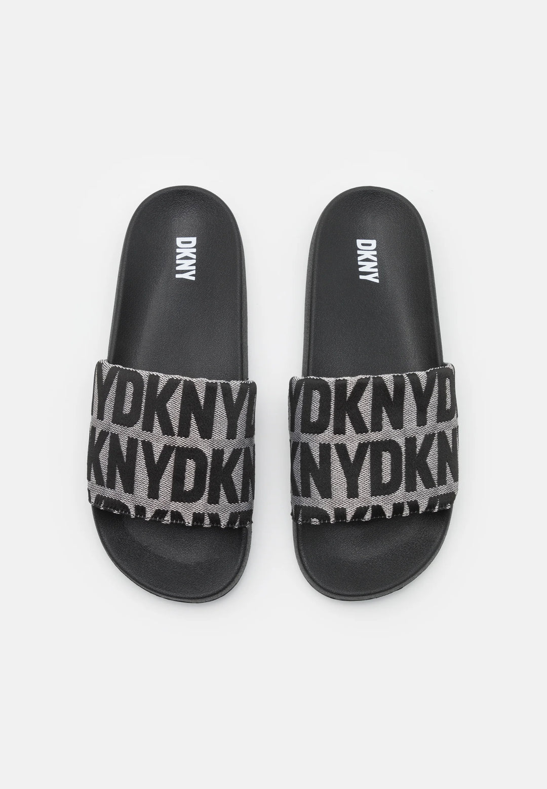 Zella Mono Flat Slide Black | DKNY | صندل زيلا مونو فلات سلايد أسود من ديكني