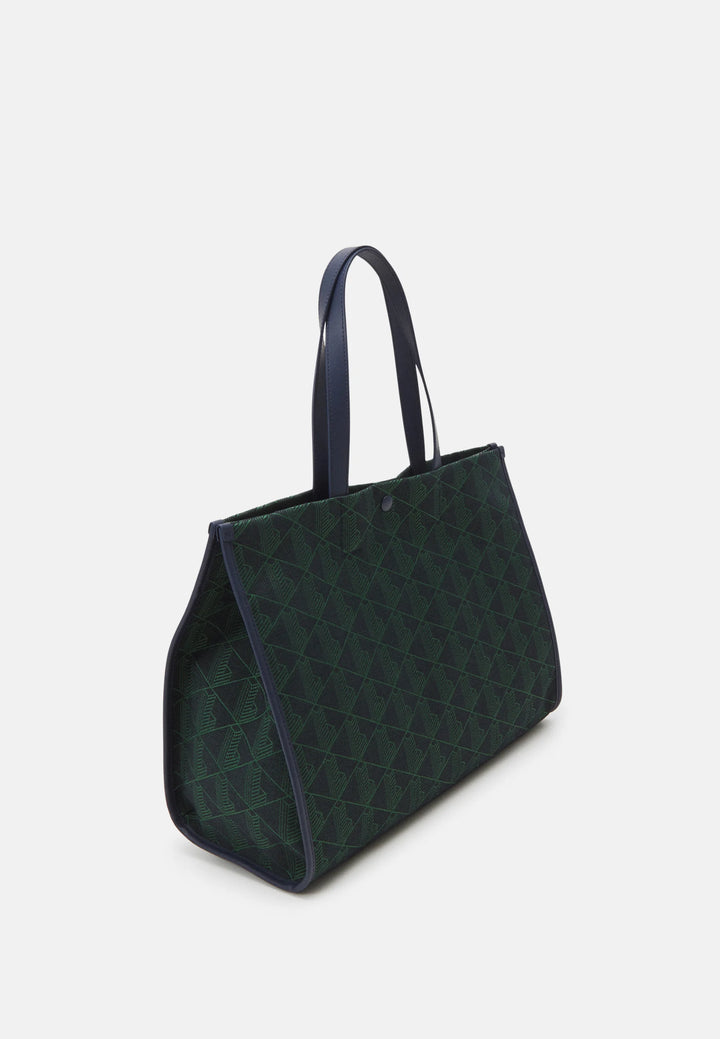 Lacoste - HERITAGE JACQUARD - Tote bag Monaco green / marine- لاكوست - حقيبة يد كبيرة (Tote) لاكوست هيريتيج جاكار باللون مونو بحري/أخضر