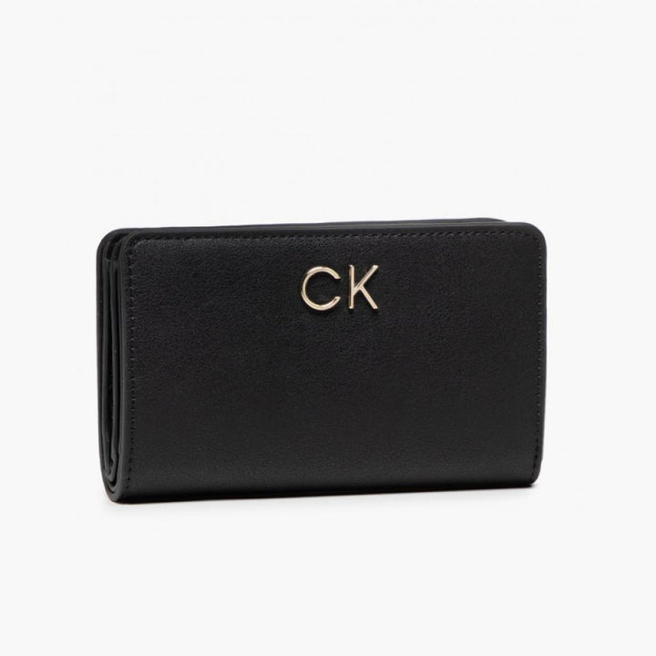 Calvin Klein - Calvin Klein Re-Lock Billfold French Wallet - Ck Black - كالفن كلاين - محفظة بيلفولد فرنسية ري-لوك - أسود سي كيه