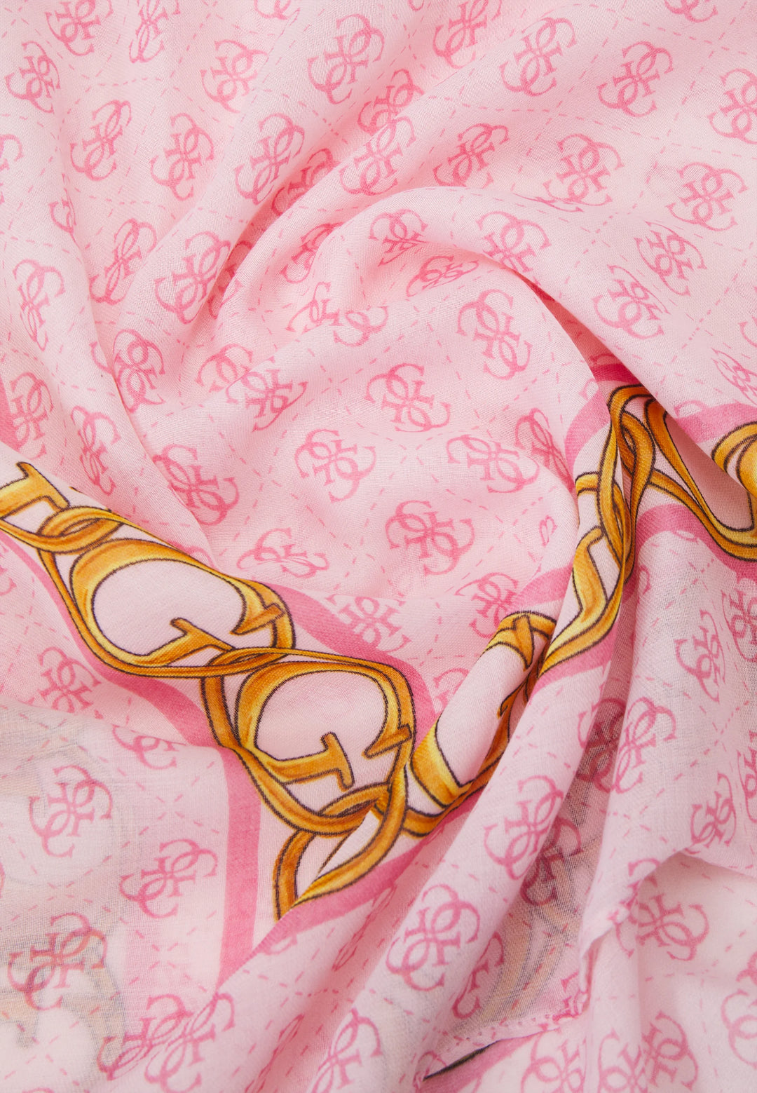 Guess - Pink Satin Scarf - جيس - وشاح ساتان وردي