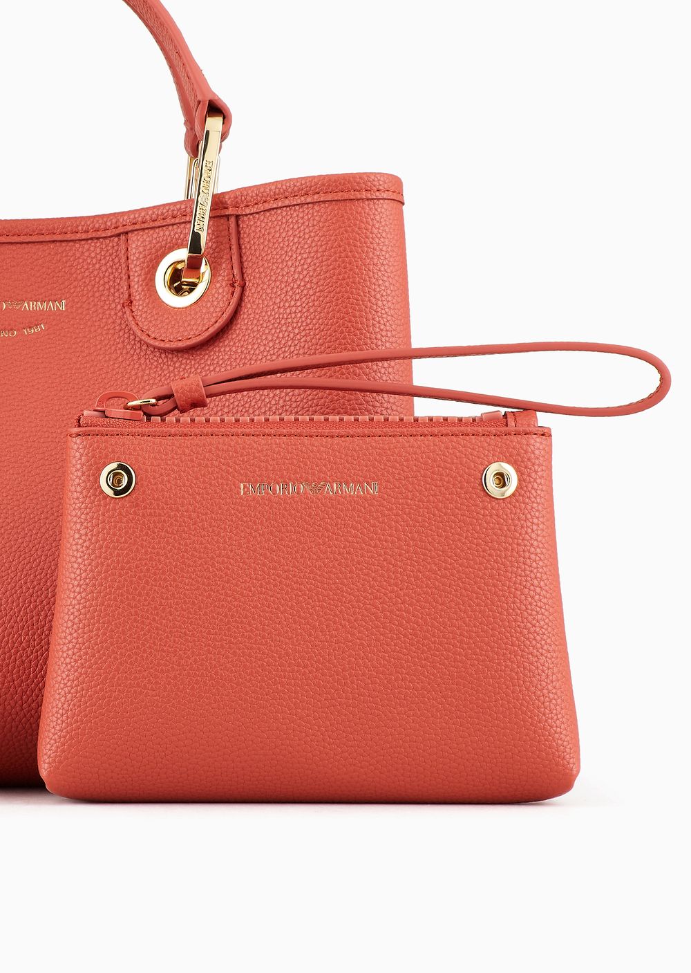 EMPORIO ARMANI MINI BAG MY EA Woman Brick Brown - حقيبة ميني ماي إي إيه نسائية من إمبوريو أرماني، لون بني طوبي