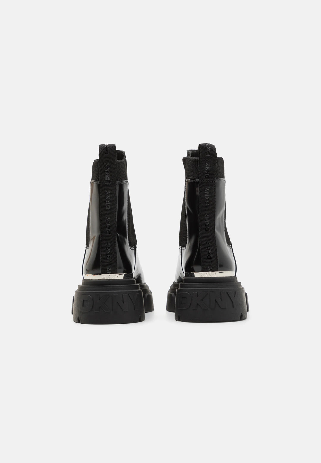 DKNY - THANA Platform Chelsea Boot | Platform Ankle Boots - Black | دي كيه إن واي - حذاء تشيلسي "ثانا" بكعب عالٍ باللون الأسود