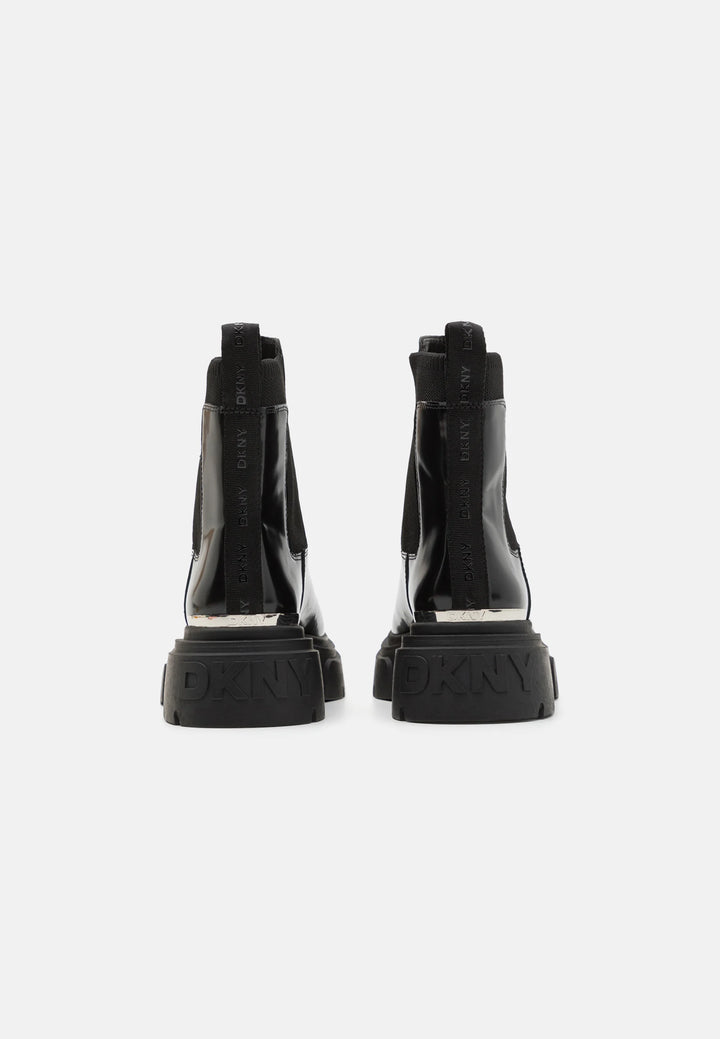 DKNY - THANA Platform Chelsea Boot | Platform Ankle Boots - Black | دي كيه إن واي - حذاء تشيلسي "ثانا" بكعب عالٍ باللون الأسود