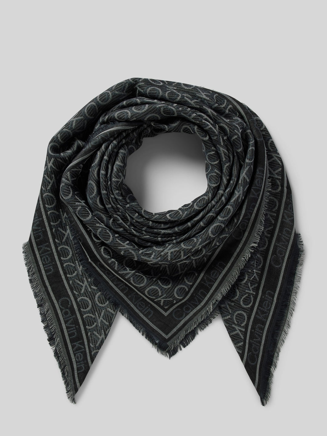 Calvin Klein - Calvin Klein Jacquard Monogram Logo Scarf - كالفن كلاين - وشاح جاكار بشعار مونوغرام من كالفن كلاين