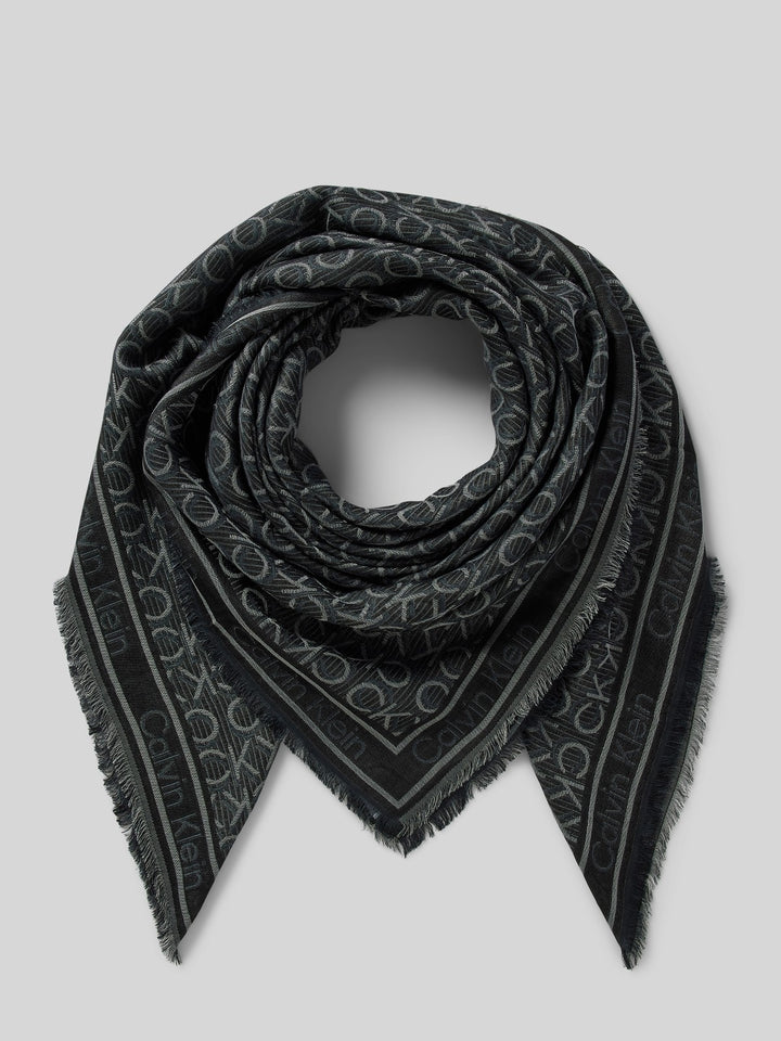 Calvin Klein - Calvin Klein Jacquard Monogram Logo Scarf - كالفن كلاين - وشاح جاكار بشعار مونوغرام من كالفن كلاين